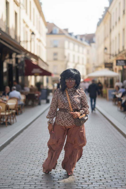 Chocolate Destiny Drawstring Pants