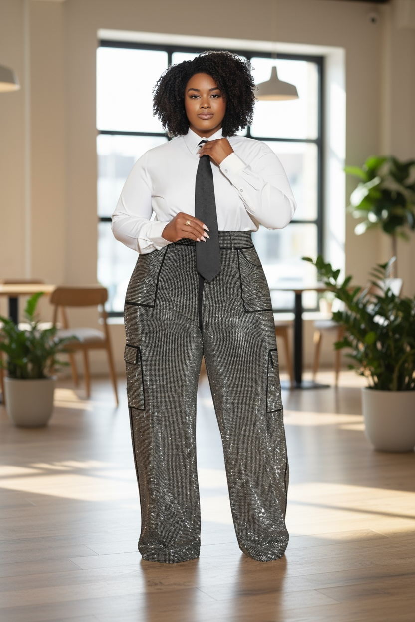 The Luxe Stud Bling Pants