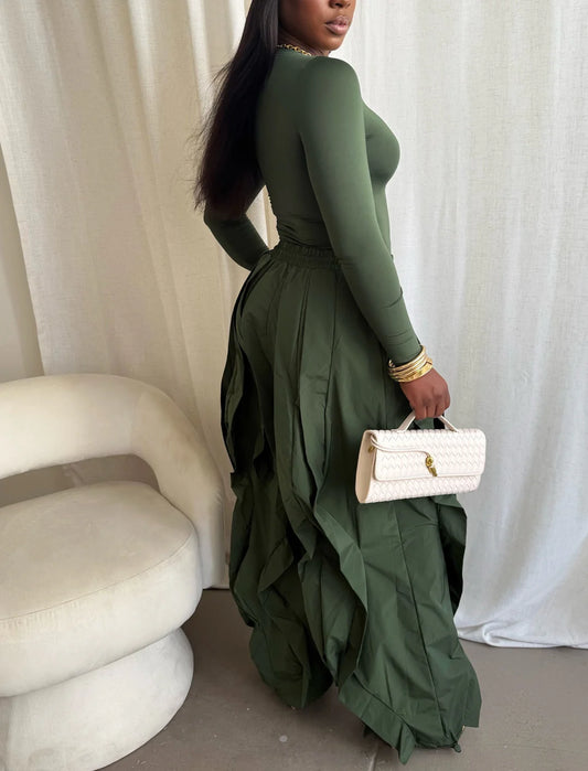 Destiny Olive Drawstring Pants