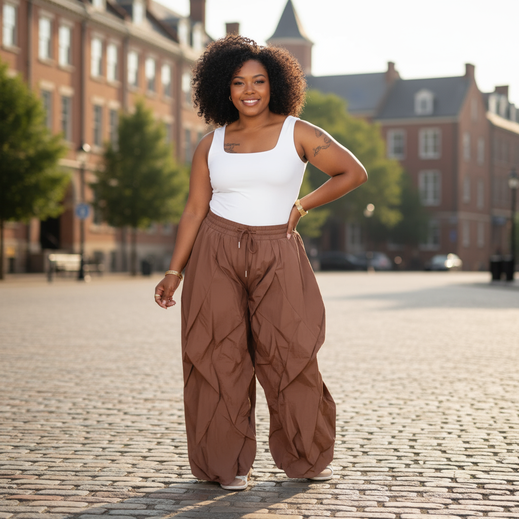 Chocolate Destiny Drawstring Pants